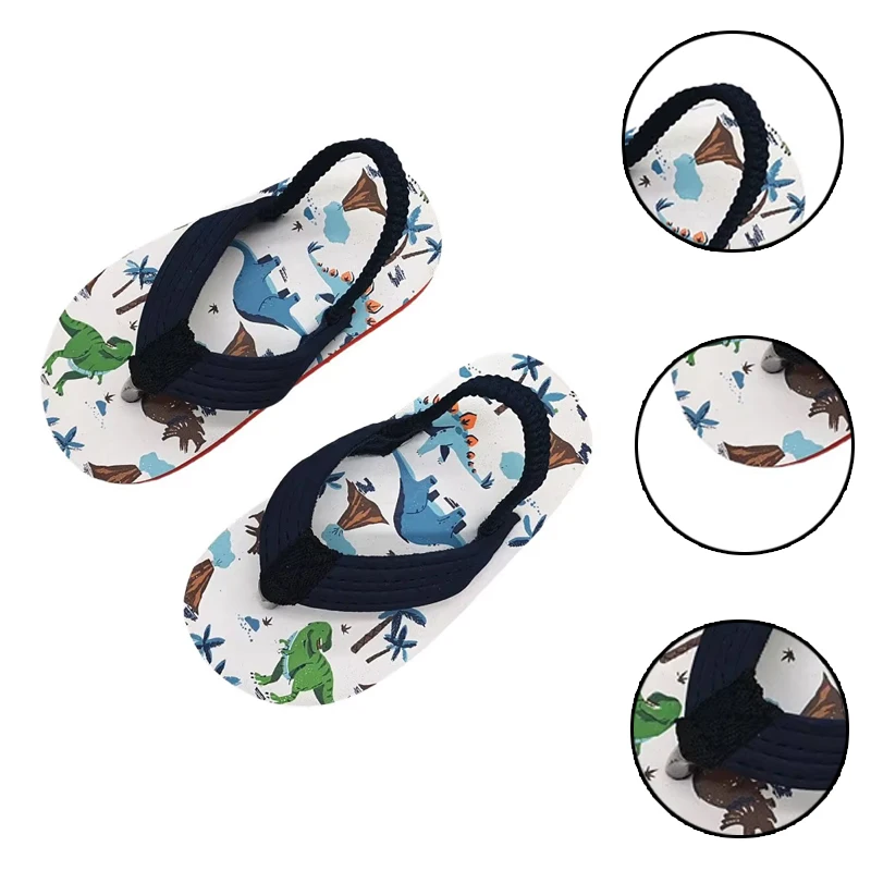 

2025 Beach Shoes Kids Summer Children's Flip Flop Boys And Girls Cute Cartoon Fruit Antiskid Soft Bottom Beach Sandals