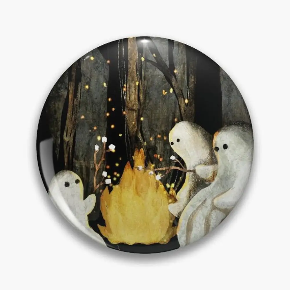 Marshmallows and ghost stories Pin Buttons Brooches  Jewelry Accessory Customize Brooch Fashion Lapel Badges