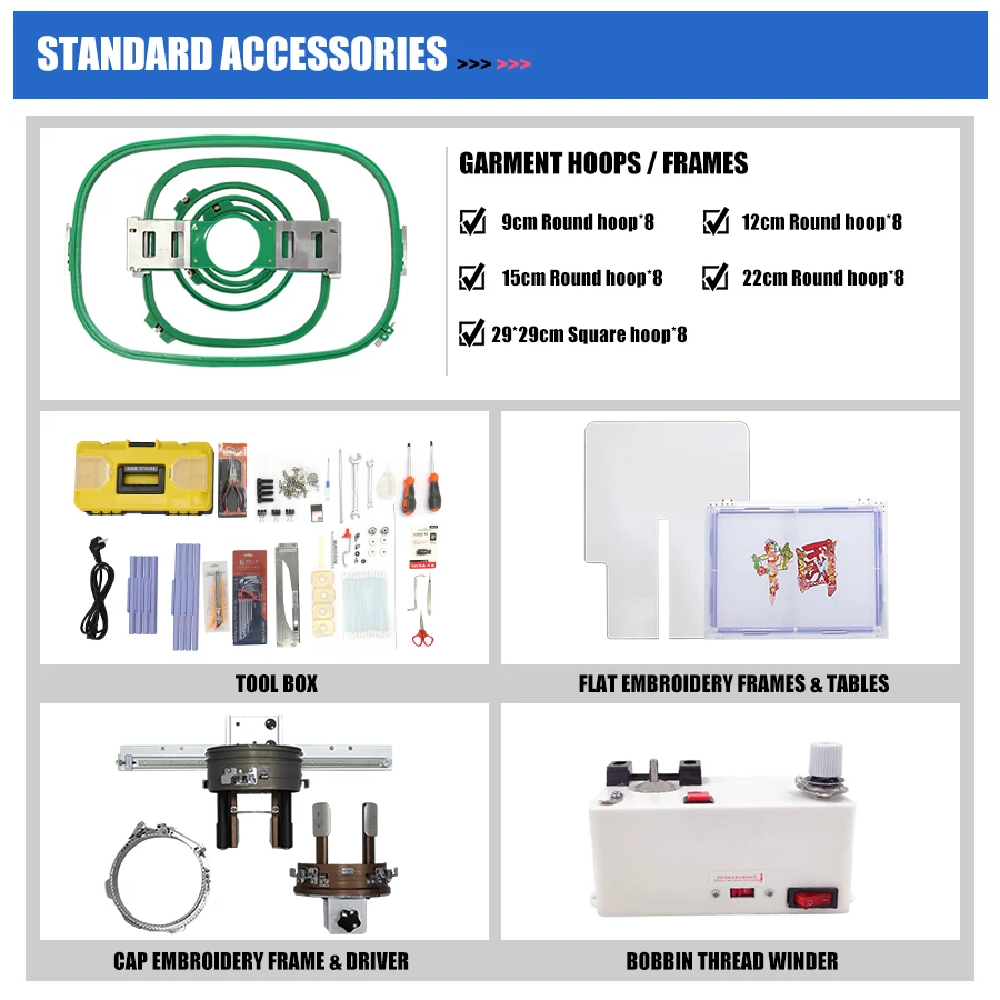 REVHON High Quality 4 Heads Computerized Industrial Embroidery Machine