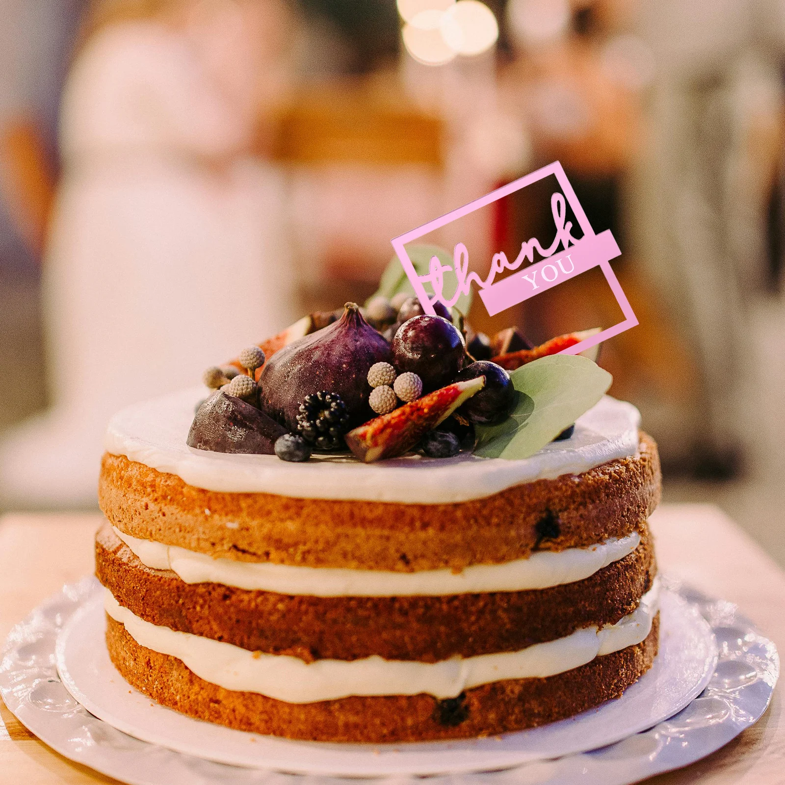 

10Pcs Thank You Acrylic Cake Topper Stylish Gratitude Theme Birthday Wedding Dessert Decor Thanksgiving Cake Decorations