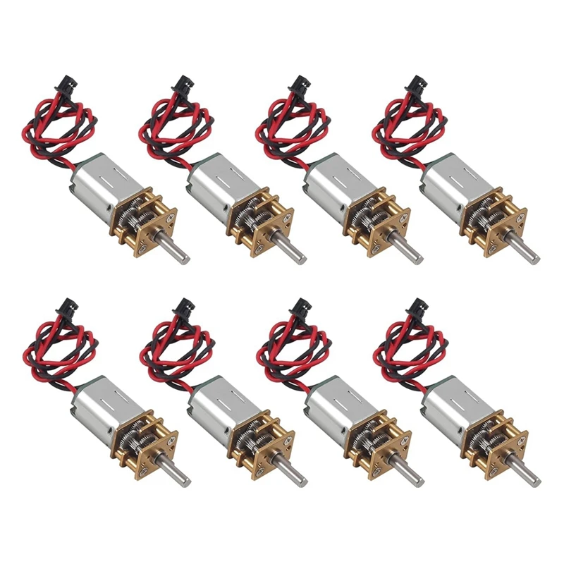 ¡Promoción! 8 Uds Mini Motor de engranaje N20 DC 3V-6V velocidad lenta caja de cambios totalmente de Metal Motor Micro tipo para Robot DIY coche RC juguetes con Termi