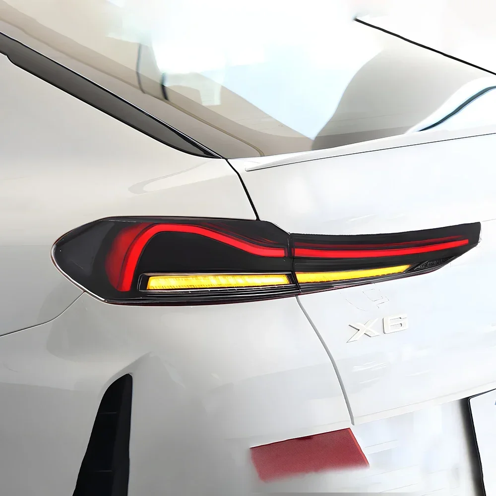 

Для BMW X6 G06 30i 40i 2020-2023 светодиодные автомобильные задние фонари в сборе, обновление высокого качества, динамический мигающий сигнальный свет, инструмент, проектор