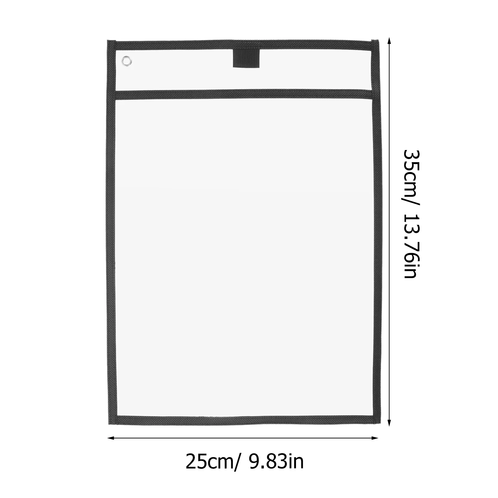 6 pçs claro reutilizável pvc seco apagar bolsos mangas grandes marcador titular para sala de aula escola escritório material de ensino
