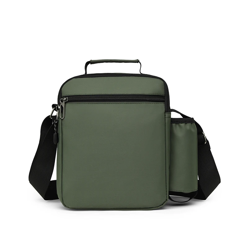Men's Sporty Square Shoulder Bag - Durable Soft-Sided College Style Crossbody Bag with Multi-Functional Pockets