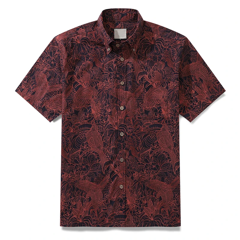 Ropa de diseñador para hombre, Camisa con estampado 3D de grullas coronadas Rojas, de gran tamaño, de viaje, Playa hawaiana, Harajuku, para verano, 2024