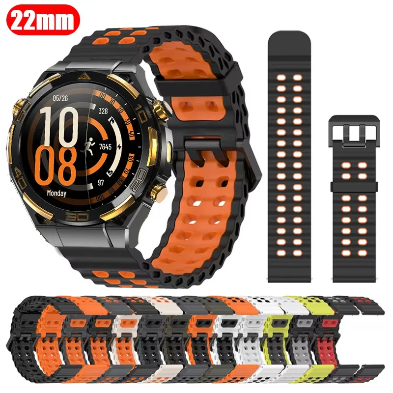 22mm Breathable Silicone Strap For Blackview W90 Pro  Watch Correa For Blackview W10 Pro/W80 Pro W70 Pro W50 W50 Pro/W60/X20