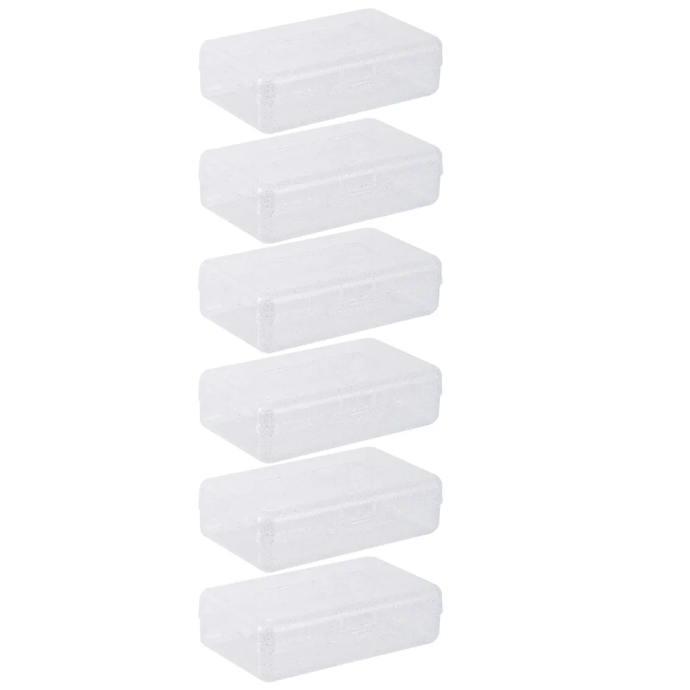 

6pcs Transparent Pencil Case Plastic Stationery Boxes for School Stackable Pen Container Student Office ganizer
