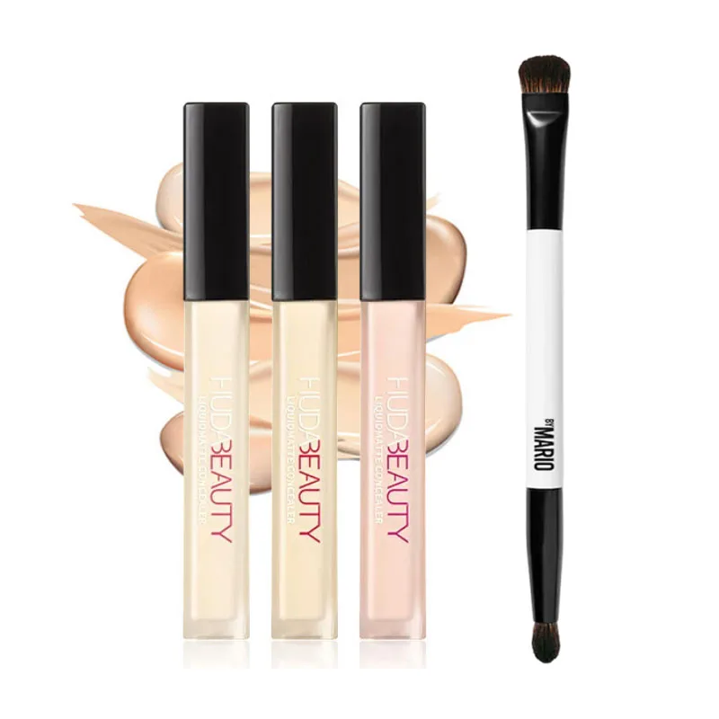 5g Concealer with E6 Brush Anti-sweat Foundation Long-lasting Acne Concealer Liquid Cover Dark Circles Base Makeup Cosmetics