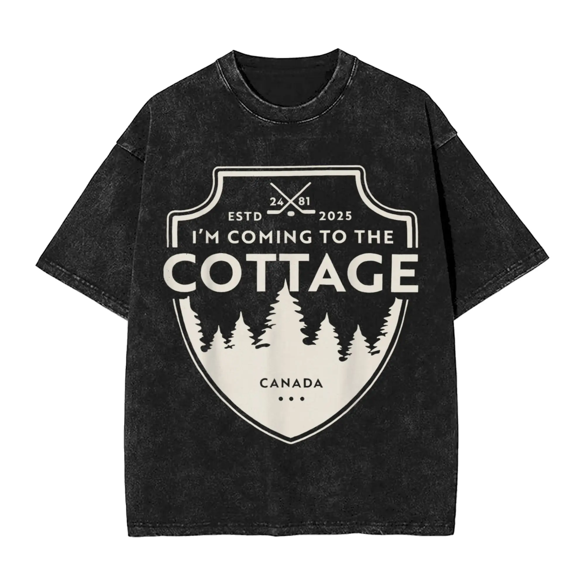 Coming to Che Cottage Cozy Outdoors Hookey Heated Rivalry T Shirt Cotton Trendy Tee Shirt For Men Short Sleeve Loose Top Tees