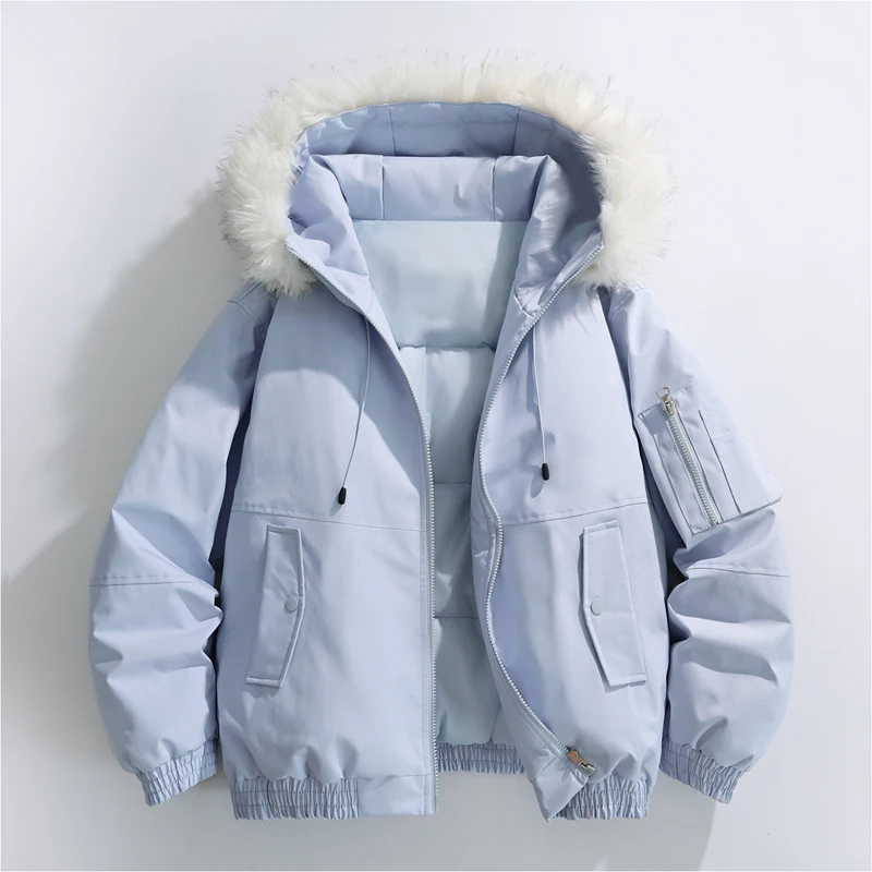 Winter Hooded Warm Men Parkas Casual Comfortable All-match Outerwear Solid Color Quality Couple Cotton Coats Fashion New Style
