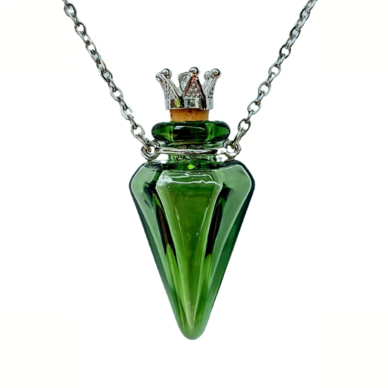 Glazed Essential Oil Bottle, Aromatherapy Necklace Pendant, Fetal Hair Pendant, Can Hold Essential Oil Cosmetics, and Many Style