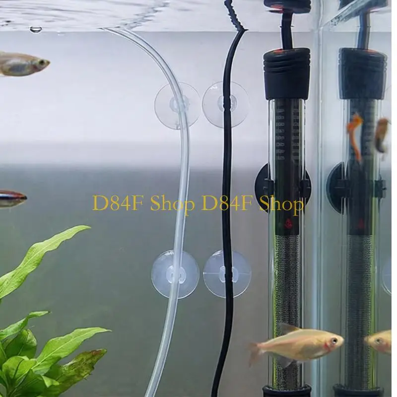 D84F Strong PVC Suction Pad For Aquarium Tubing Set Includes 5 Reliable Holders