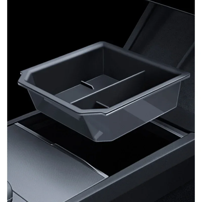 TESY suitable for Tesla Model 3/Y 2021 2022 2023 center console organizer, hidden drawer storage box, ABS material image 4