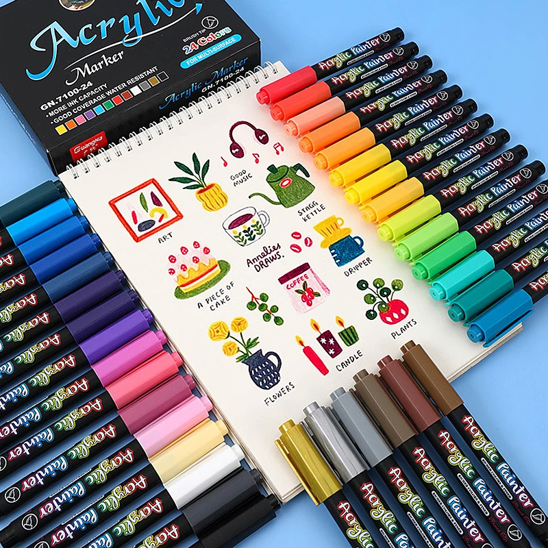 Acrylic Marker Multicolor Color Pencil for Children Student Drawing Marker Set