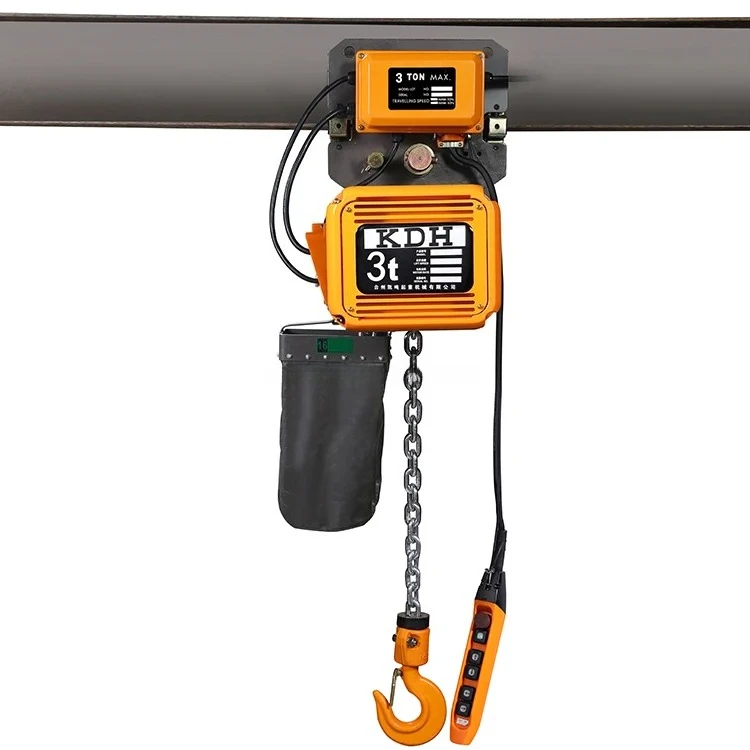 3 Ton 3000Kg Electric Cable Wire Rope Hoist Indoor Lifting Crane