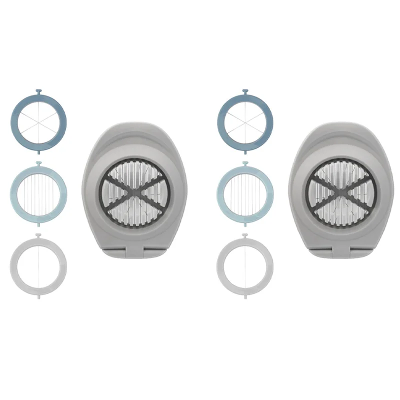 

AB11-2X 3 In 1 Multifunctional Egg Slicer Egg Cutter Stainless Steel Blades With Storage Box For Egg Slicer B