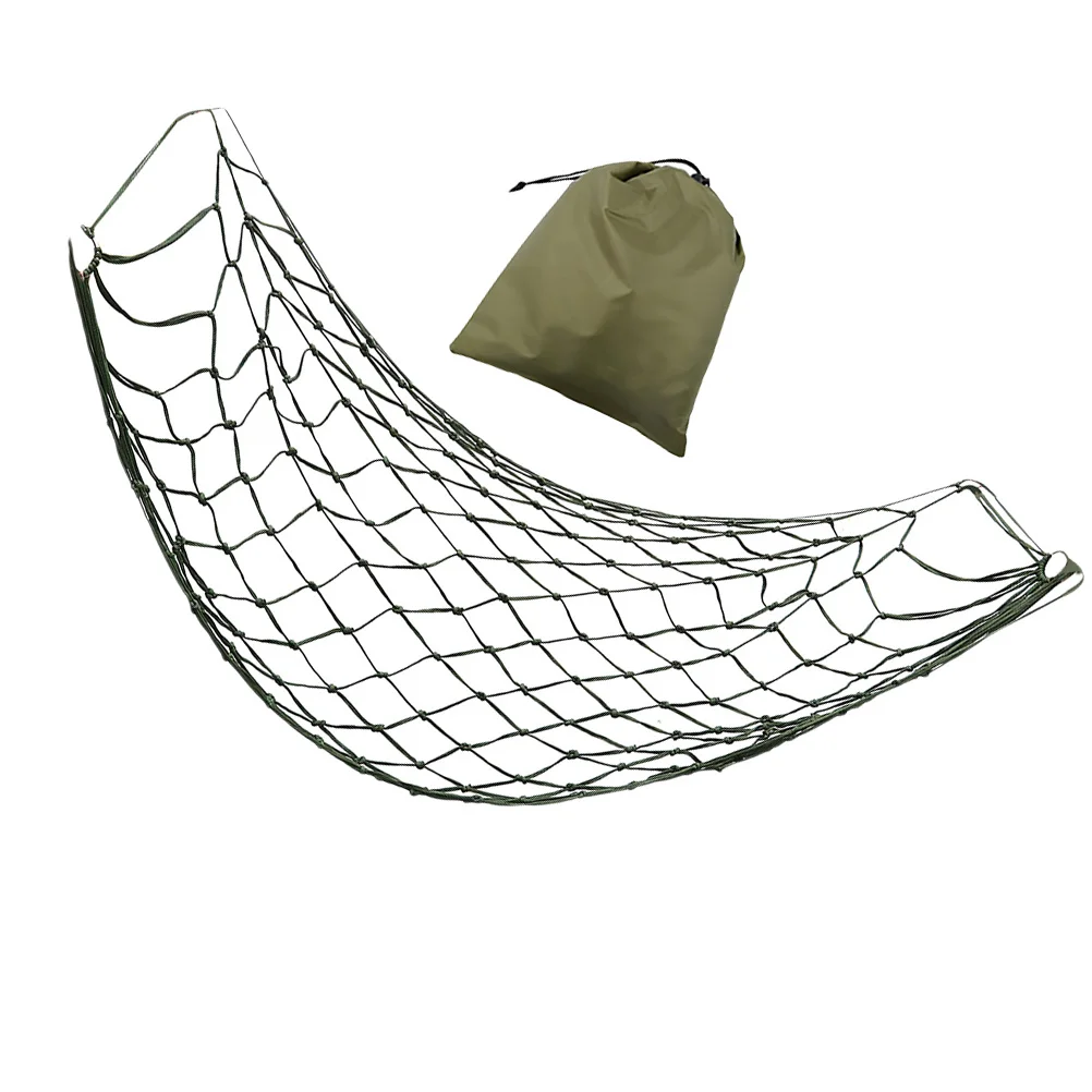 

Durable Mesh Hammock Nylon Thickened 240x80cm Hanging Rope Bed Outdoor Sports Camping Hiking Portable Army Green