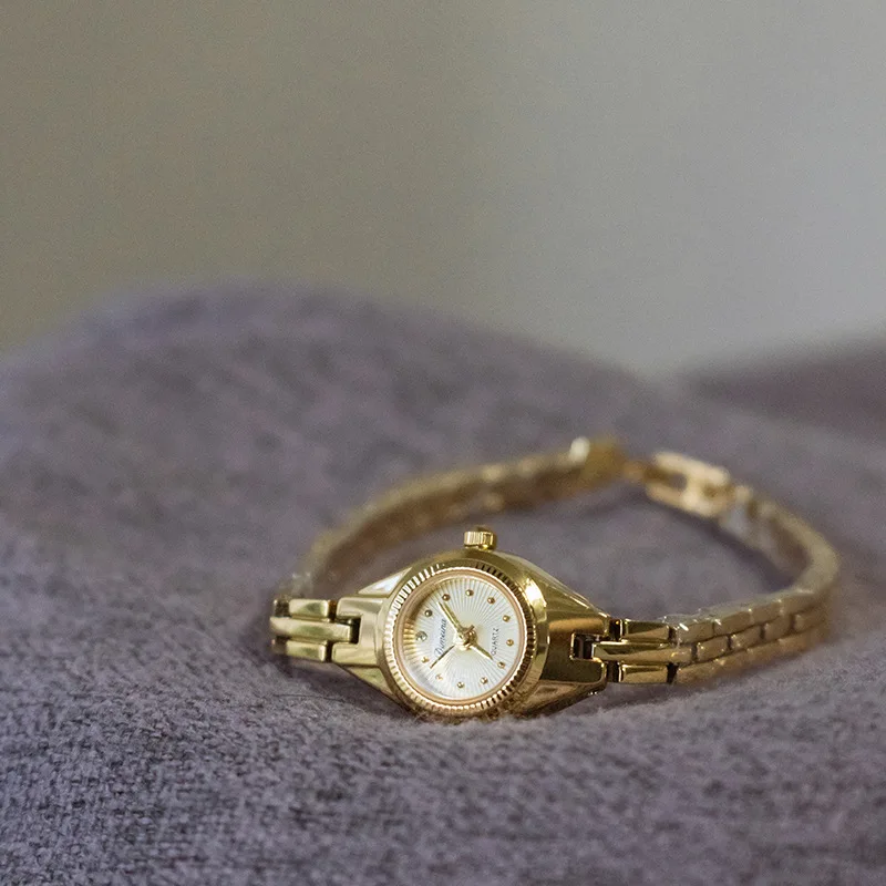 Womens Small Watches for Girls Quartz Watch Bracelet Style Stainless Steel Orologio Mujer Reloj Wristwatch Diamond Wrist Clock