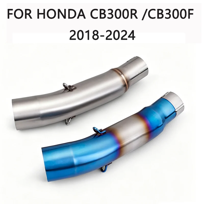 

Motorcycle Exhaust System parts Connect 51mm Muffler Stainless Steel Middle Link Pipe For HONDA CB300R CBR300 CB300F 2018-2024