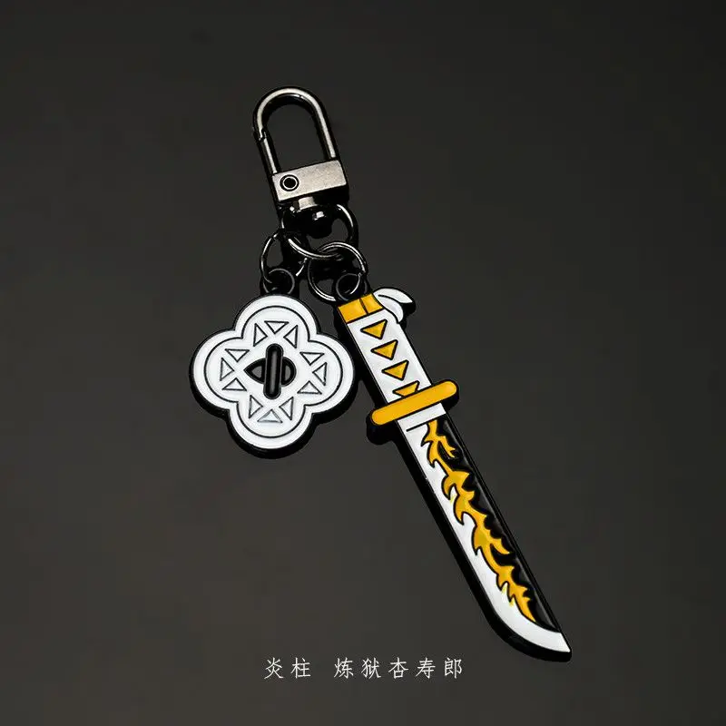 Demon Slayer Kanroji Mitsuri Tokitou Muichirou Iguro Obanai High Value Creative Metal Keychain Boy Backpack Pendant Decoration view 3
