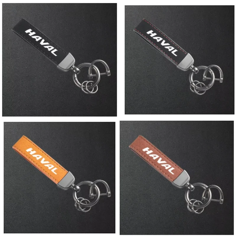 Luxury Leather Suede Car Key Ring For Haval Hover H1 H4 H6 H7 H9 F5 F7 H2S Wear-resistant Auto Keychain Car Styling Gift