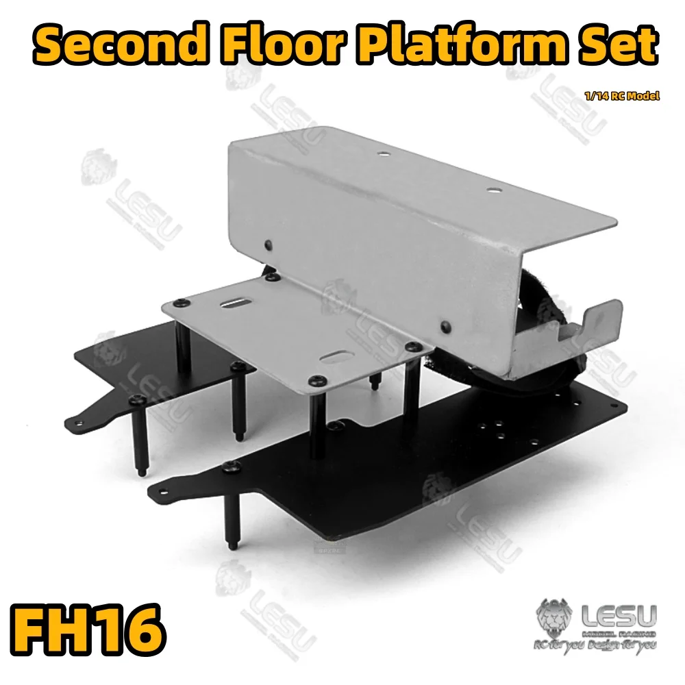 Комплект платформы второго этажа, имитационная игрушка для 1/14 Tamiya RC FH16 Lesu Scania Man Actros, детали прицепа с дистанционным управлением