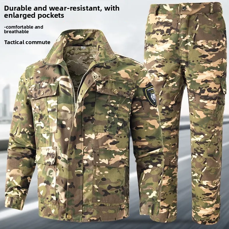 

Black Python Pattern Wear-resistant Overalls Labor Insurance Cloth Uniform Men's Soft Tracksuit Outdoor Suit Designer Clothes