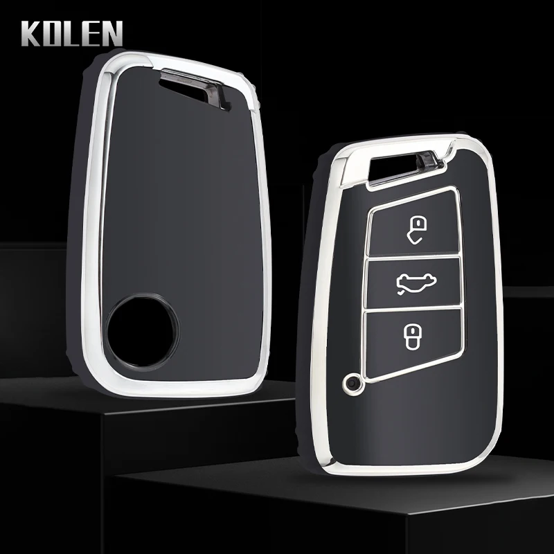 Fashion TPU Car Remote Key Case Cover Shell Fob For VW Volkseagen Passat B8 Magotan Atlas Jetta For Skoda Superb A7 Kodiaq Seat