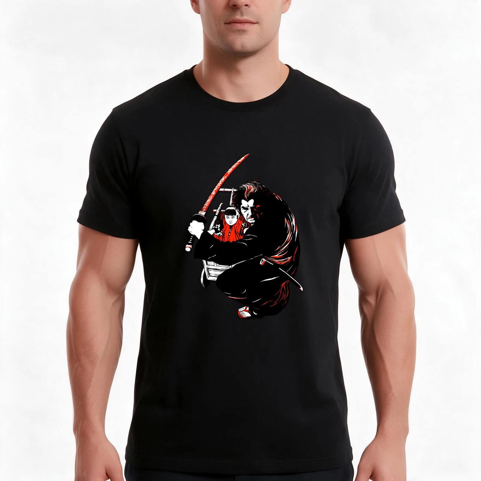 Shogun Assassin aka Lone Wolf and Cub T-Shirt Summer Casual Cotton Tee Oversized Streetwear Tops Vintage Graphic Print