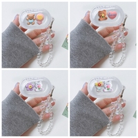 For Xiaomi Redmi Airdots Case Cute Cartoon Bear /flower Transparent Earphone Cover Silicone Hearphone Charging Box airdots S 2