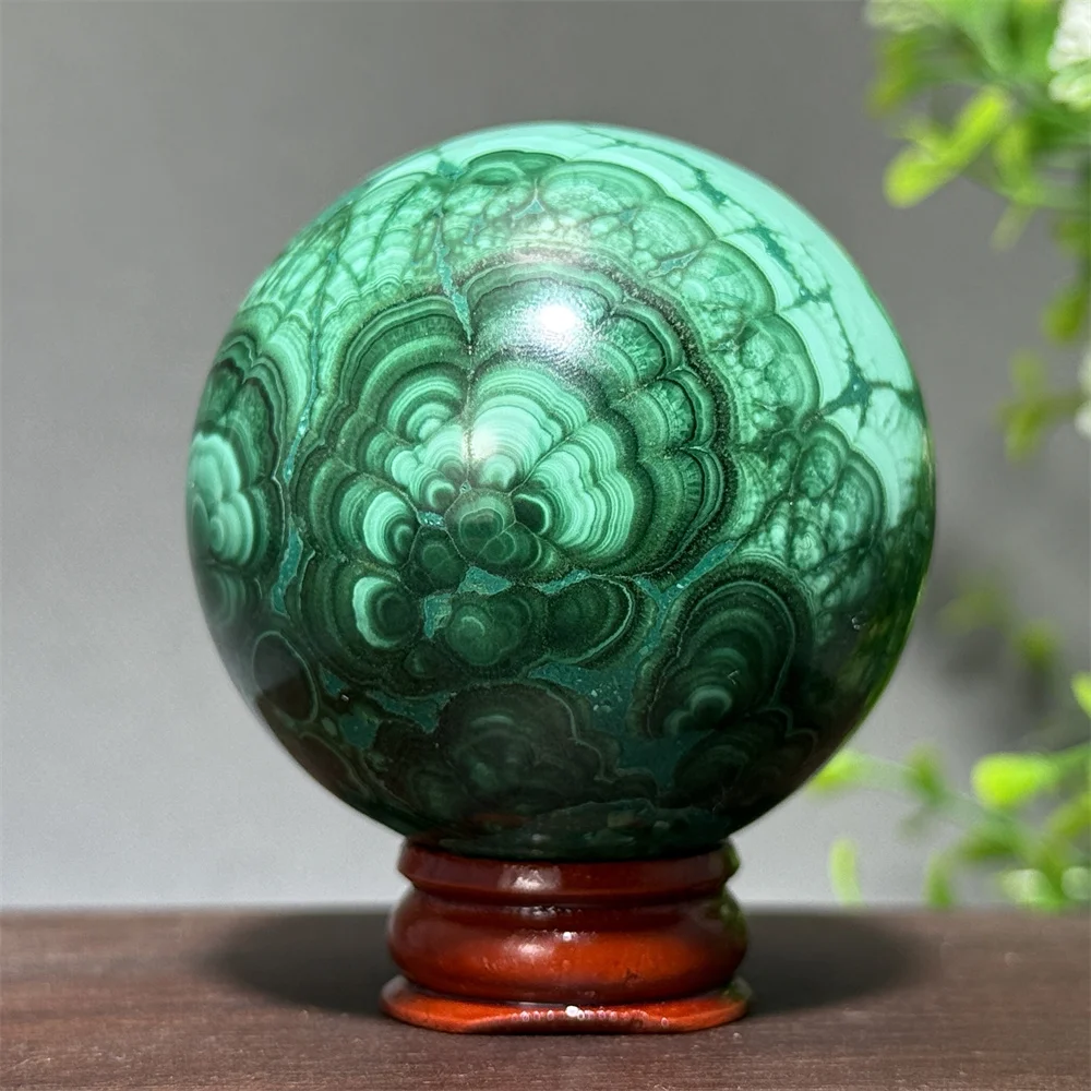 

5A+ Natural High-Quality Malachite Ball Reiki Healing Energy Witchcraft Meditation Divination Collection Home Decoration Gifts