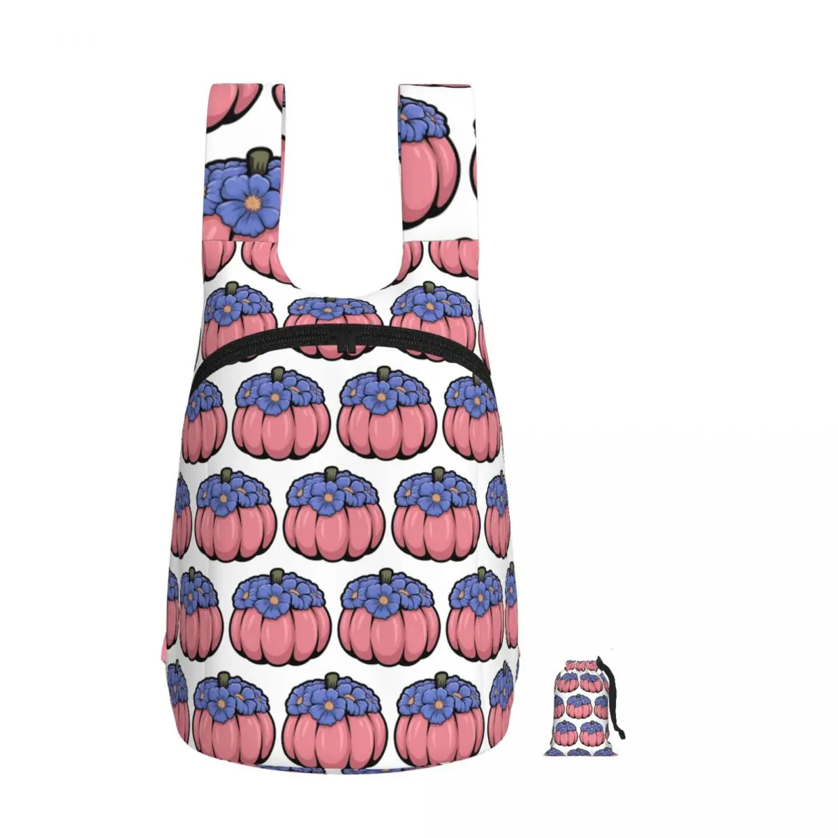 

Pink Pumpkin Backpack Student Storage BookBag Children School Bag Computer Shoulder Bags for Men Women