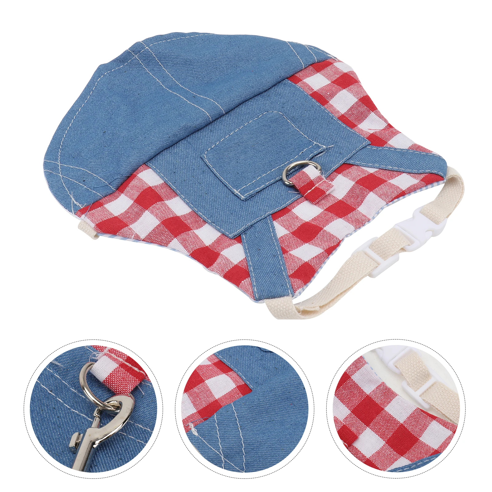 

Rabbit Clothes Bunny Outfit Traction Rope Breathable Durable Plaid Supplies Small Pets Wear Safe Practical Year Round Pet
