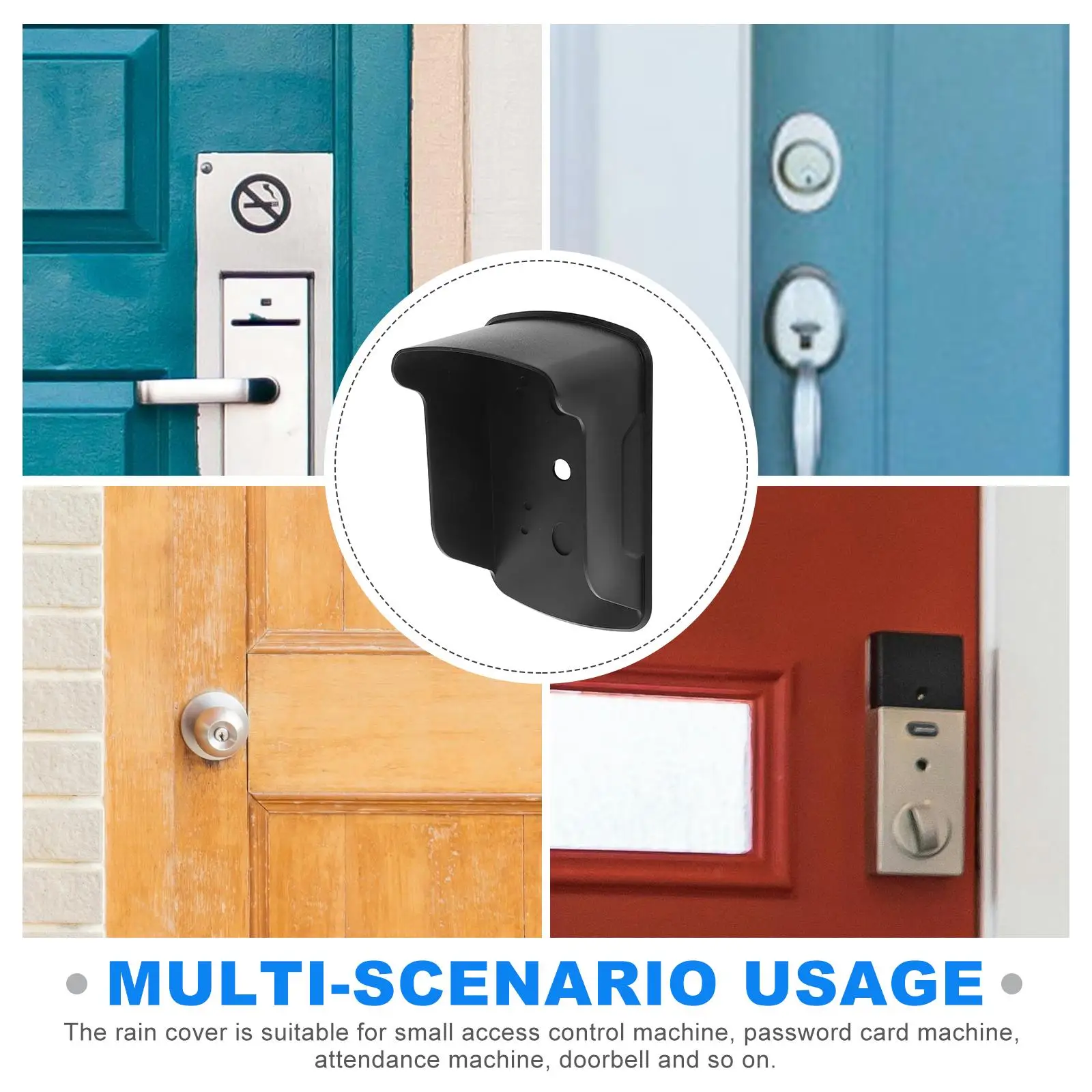 ドアベルカバーアクセス制御機防雨プラスチック黒カバー屋外プロテクター防水シェルドアアクセス出席