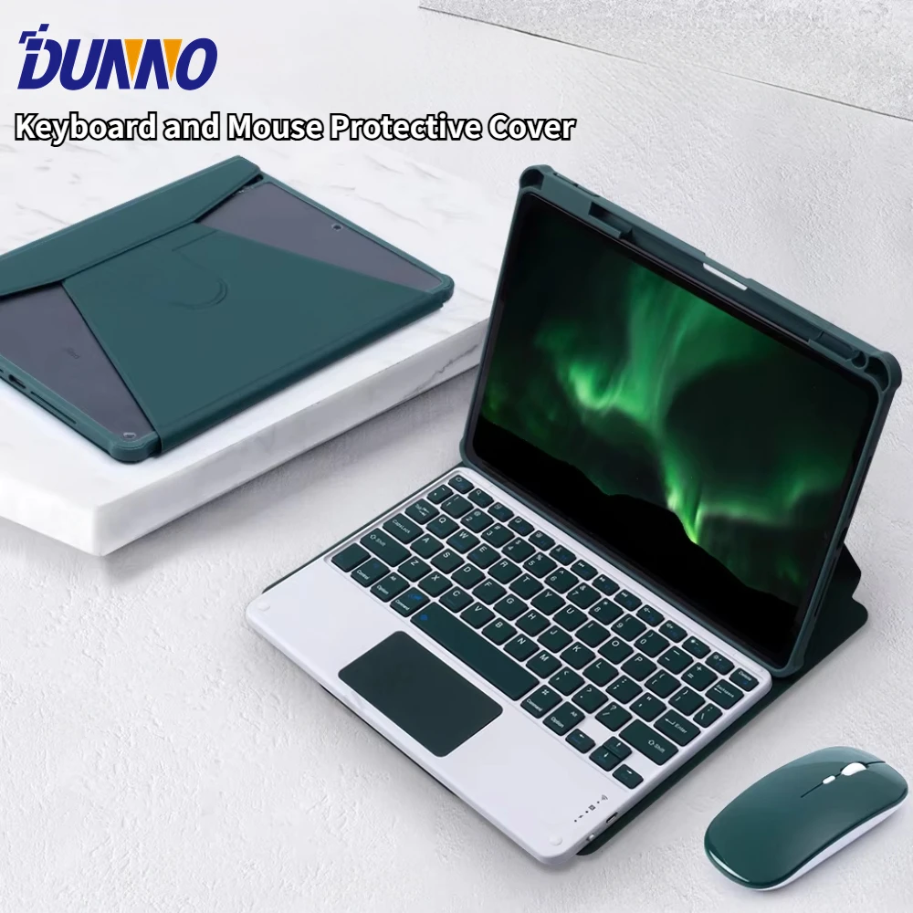 

Магнитный чехол-клавиатура для iPad Pro 11 Air 4/5 10,9 10,5 10,2 9/8/7 поколения, прозрачный чехол с клавиатурой и мышью