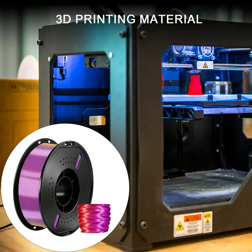 Gradient Pla Filament Three-color Gradient Silk Pla Filament 1.75mm 1kg Spool Shiny Multicolor 3d Printer Material Diy Figurines