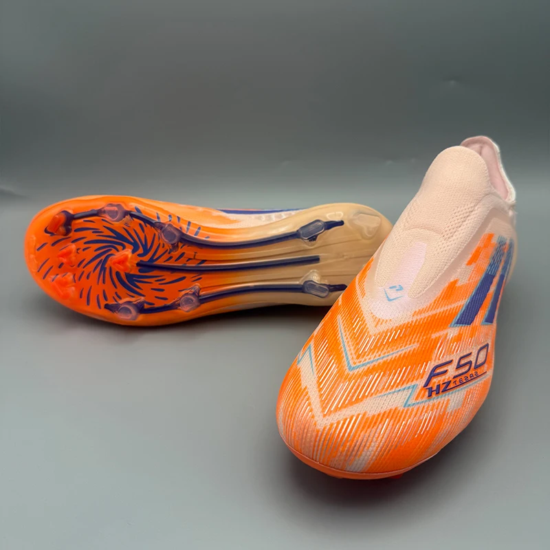 

Football Field Boots Professional Non Slip Soccer Shoes Training Society Cleats Football Shoes SLIP-ON Laceless