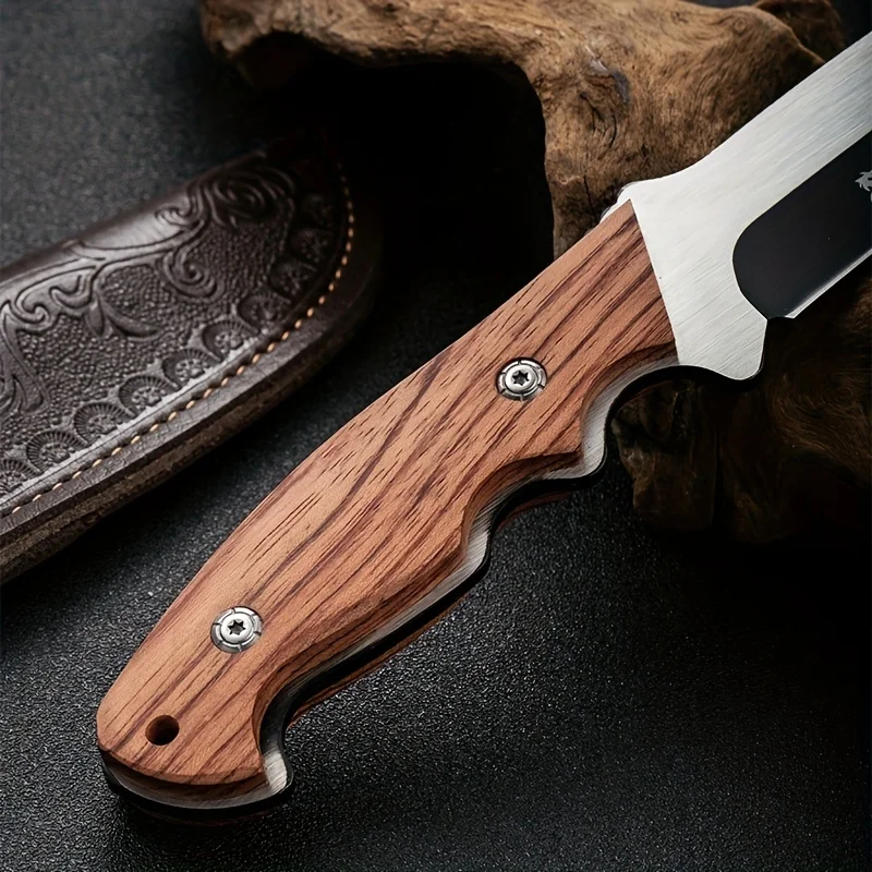 1 piece, solid wood handle small knife beef and mutton knife barbecue steak boning knife fruit knife sharp cut meat multi-purpos