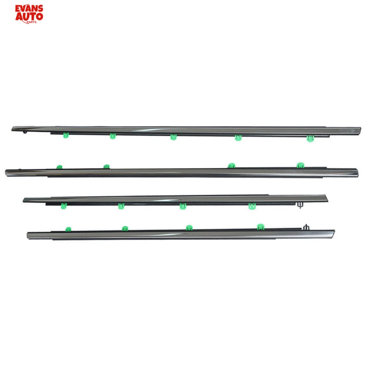 4Pcs Exterior Outer Door Glass Window Weatherstrip Rubber Seal Moulding Trim  For Honda CRV 2012‑2016 Car Weather Stripping