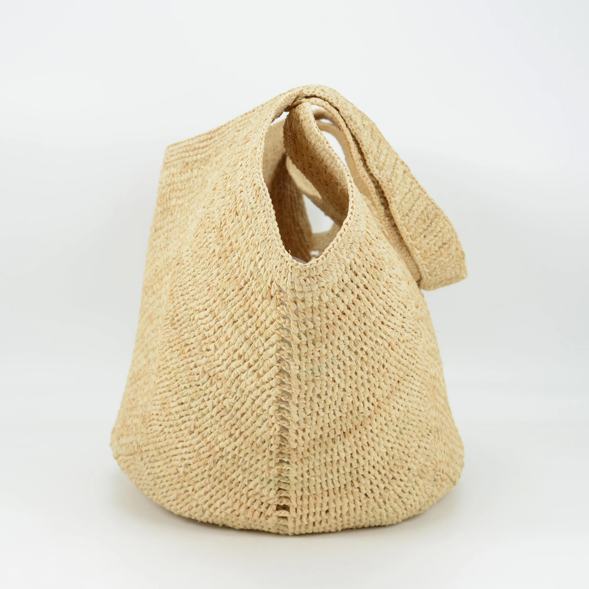 Summer Bucket Raffia Straw Bags for Women Rattan Shoulder Bag Handmade Woven Beach Handbags Female Large Capacity Totes Unlined