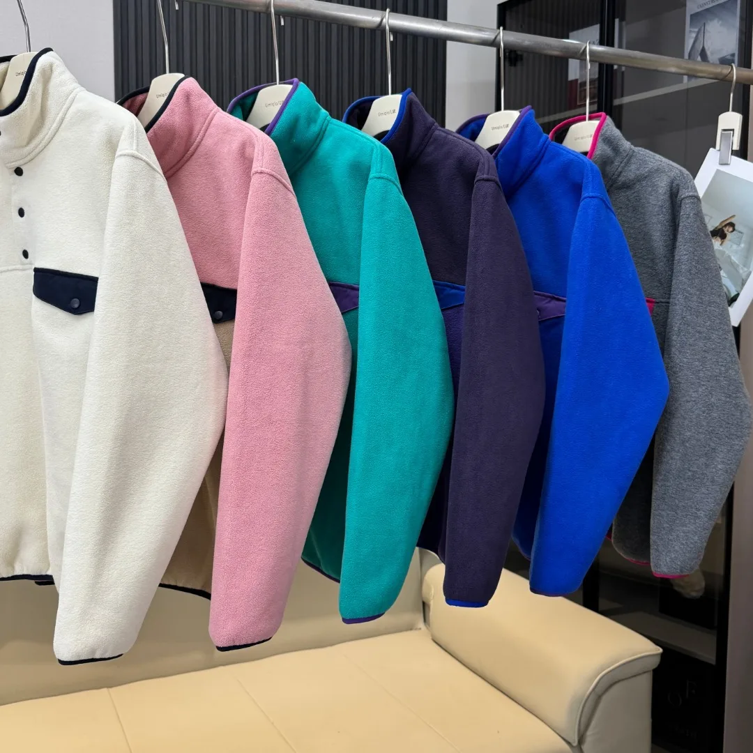 2026 Outdoor-Radsport- und Wanderjacke für Paare mit Farblich Abgestimmtem Patchwork-Design, Stehkragen und Fleece-Futter – Detail 3