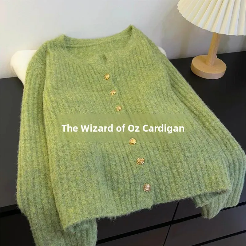 

Новый корейский вязаный кардиган в стиле ретро для женщин, зимняя верхняя одежда, свитер на пуговицах, утягивающий, с эффектом отбеливания, с длинными рукавами