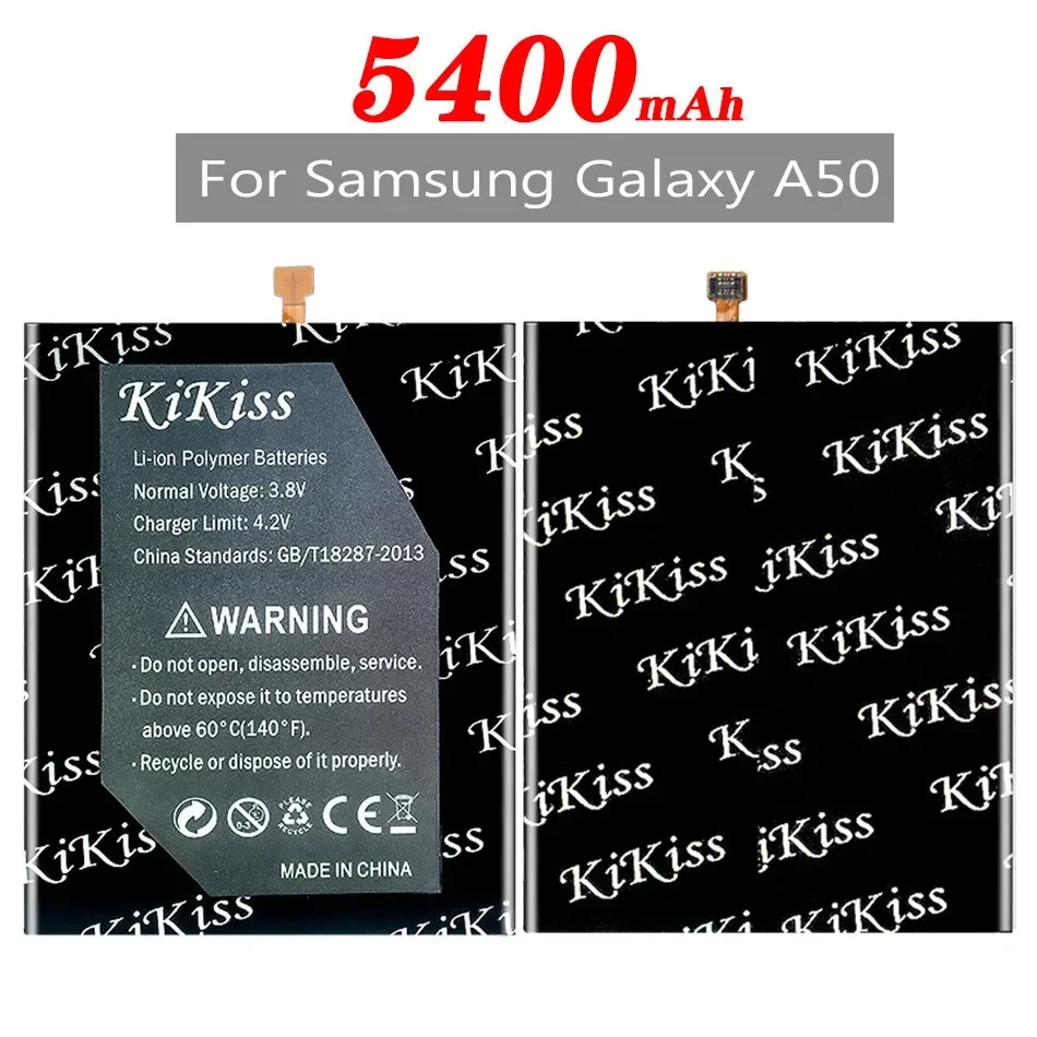 KiKiss EB-BA505ABN EB-BA505ABU 5400mAh Battery for SAMSUNG Galaxy A50 A505F SM-A505F A505FN/DS A505GN/DS A505W A30s A30