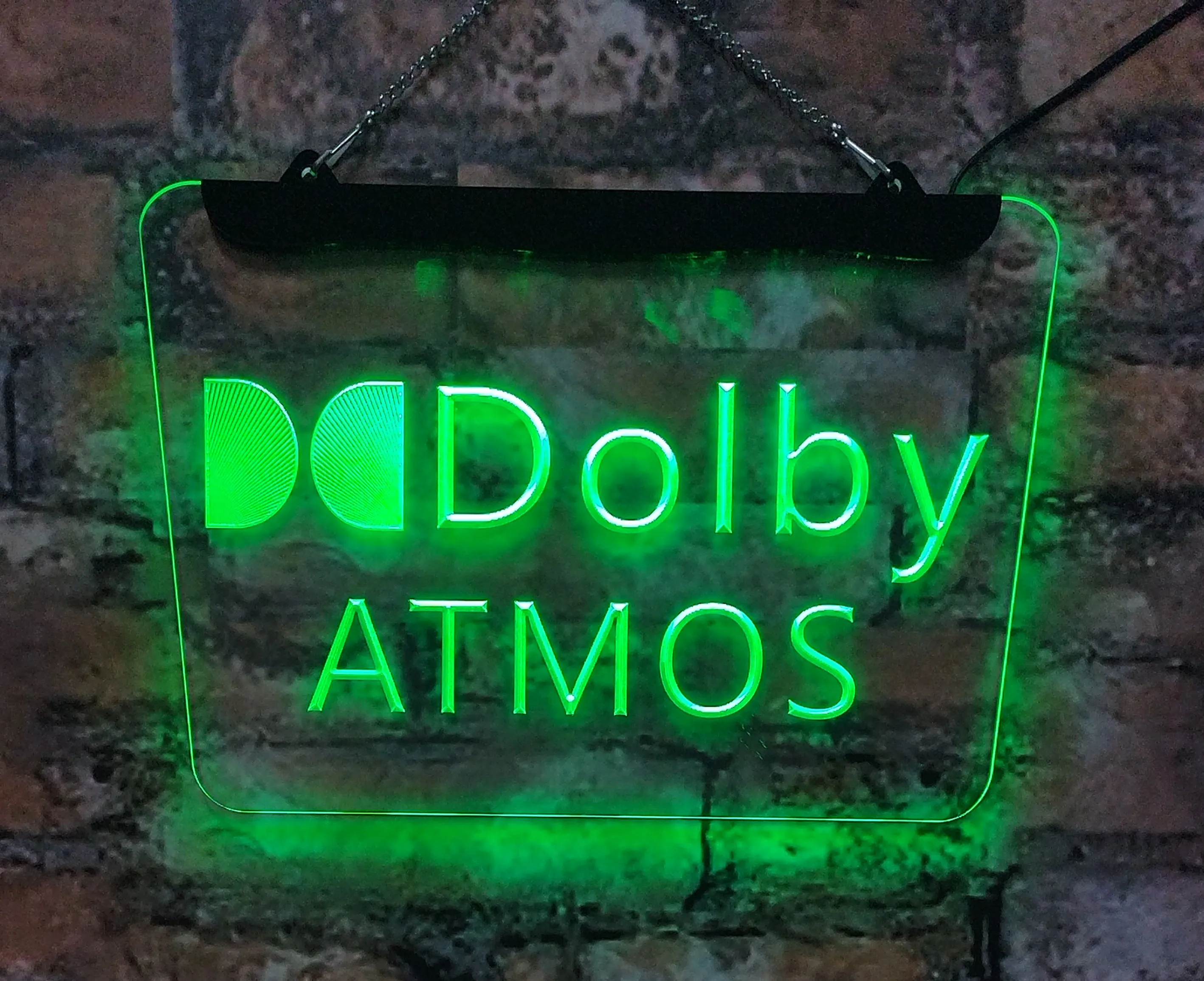 Dolby Panorama LED neon sign Acrylic board engraved home decoration Interior wall art Blue 20*30 for room, store, party gifts