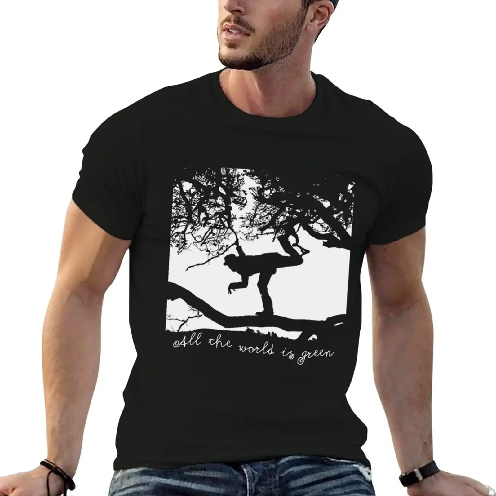 Tom Waits - All the World is Gree T-Shirt summer tops customizeds quick-drying summer top t shirts men