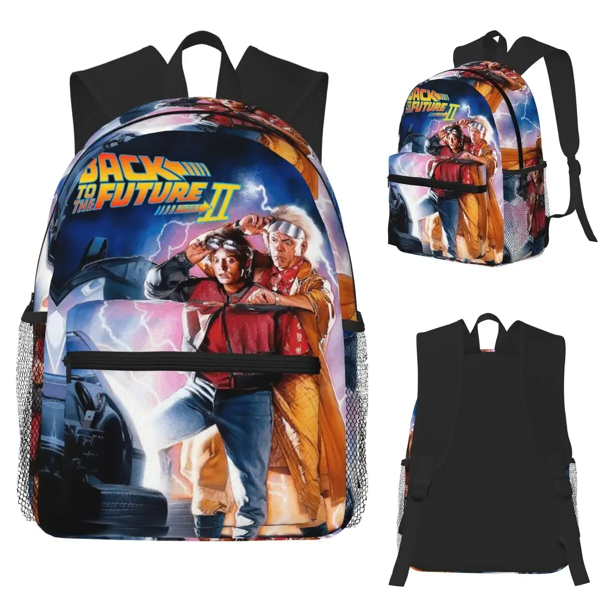 Back To The Future Student Backpack School Bag Hiking Travel Daypack for Boys Girls Fashion Bookbag Shoulder Bags