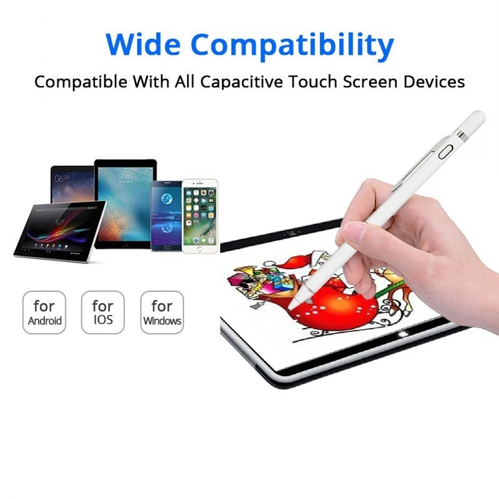 Universele Capacitieve Actieve Stylus Touch Screen Pen Smart Voor Ios/Android Apple Ipad Telefoon Potlood Touch Tablet Smartphone Stylus