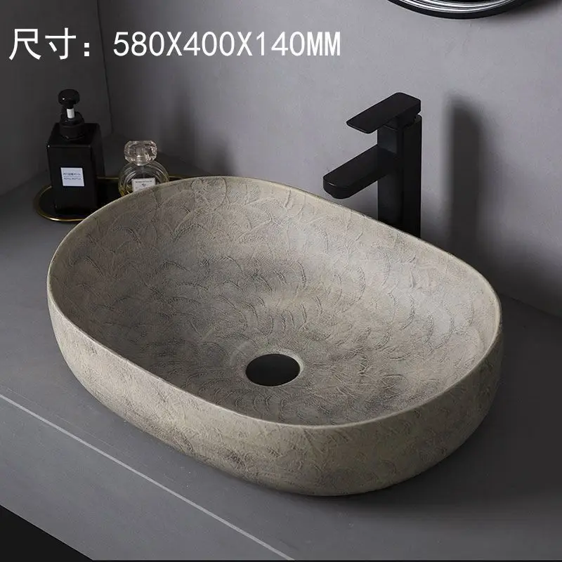 

Cement ash industrial air basin, large-sized ceramic wash basin, bathroom wash basin, quiet air art basin