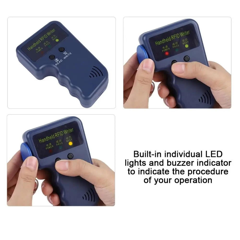 Duplicateur portatif de carte d'identité Programmable, conception portative basse fréquence, lecteur 125KHz, réplicateur, puce intelligente réinscriptible