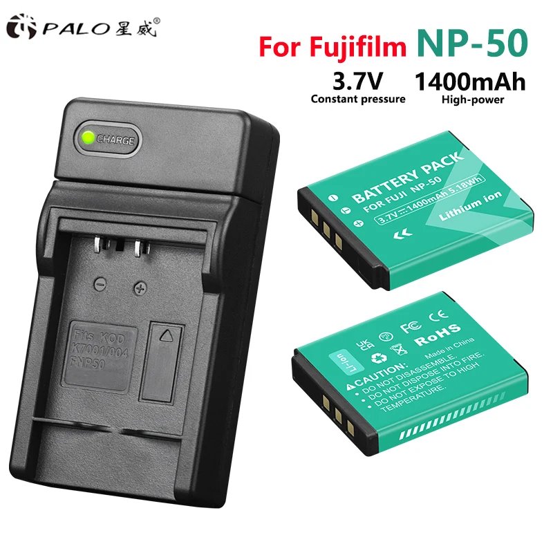 

NP-50 NP50 Battery+LED Charger with Type C Port For Fujifilm fuji X10 X20 XF1 FinePix XP100 F200EXR F70EXR F75EXR F605EXR D-Li68